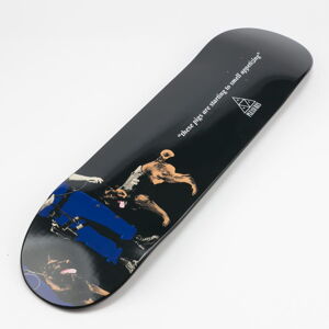 Skateboard HUF X Pleasures Gang Control Deck black / red