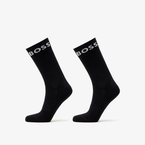 Ponožky Hugo Boss 2-Pack of Quarter-Length Socks in Stretch Fabric black stone washed no length