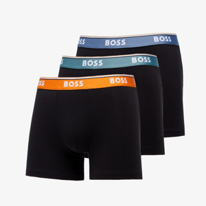 Hugo Boss 3-Pack of Stretch-Cotton Boxer Briefs With Logo Waistbands black stone washed no length