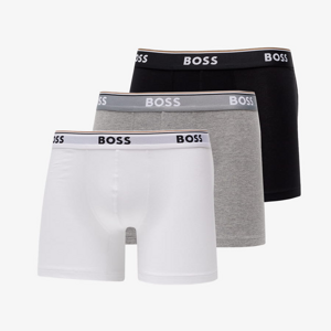 Hugo Boss 3-Pack of Stretch-Cotton Boxer Briefs With Logos biele/šedé/čierne