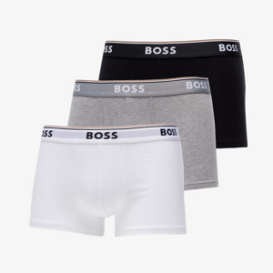 Hugo Boss 3-Pack of Stretch-Cotton Trunks With Logo Waistbands biele/šedé/čierne
