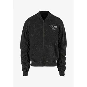 Karl Kani Chest Retro Washed Sweat Bomber Jacket black - XL
