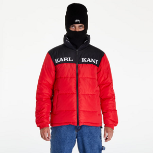Pánska zimná bunda Karl Kani Retro Block Reversible Puffer Jacket červená/čierna