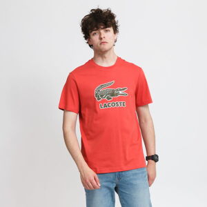 Tričko s krátkym rukávom LACOSTE Big Crocodile Logo Tee svetločervené