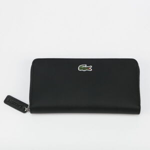 Peňaženka LACOSTE Concept Petit Piqué 12 Card Zip Wallet čierna
