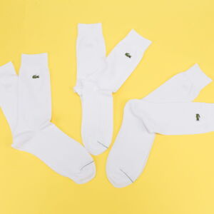 Ponožky LACOSTE Cotton Blend Sock 3-Pack biele