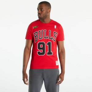 Tričko s krátkym rukávom Mitchell & Ness NBA N&N Tee Bulls  Dennis Rodman Červené