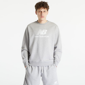 Mikina New Balance Essentials Stacked Logo French Terry Crewneck Athletic Grey