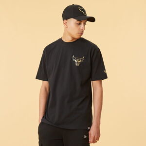 Tričko s krátkym rukávom New Era Chicago Bulls Metallic Print Black T-Shirt