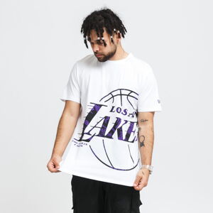 Tričko s krátkym rukávom New Era NBA Oil Slick Infill Logo Tee LA Lakers biele