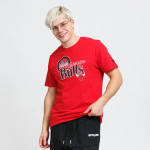 Tričko s krátkym rukávom New Era NBA Throwback Graphic Tee Bulls červené