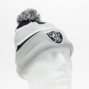 Zimná čiapka New Era NFL Striped Cuff Knit Raiders svetlošedý / čierny / biely