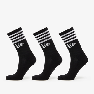 Ponožky New Era Stripe Crew 3-Pack Black