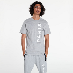 Tričko s krátkym rukávom Nike Jordan Paris Saint-Germain Men's T-Shirt Dark Grey Heather/ White/ Black