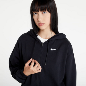 Dámska mikina Nike NSW Women's Jersey Oversized Full-Zip Hoodie Black/ White