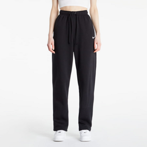 Dámske nohavice Nike Women's Mid-Rise Open Hem Fleece Pants Black/ White