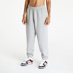 Nohavice Nike Solo Swoosh Men's Fleece Pants Dk Grey Heather/ White