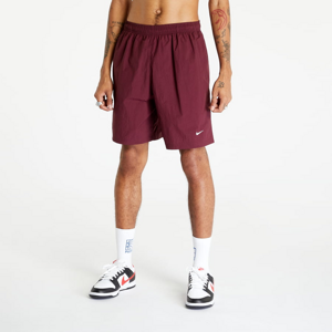 Šortky Nike Solo Swoosh Woven Shorts Night Maroon/ White