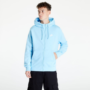 Mikina Nike Sportswear Club Fleece Full-Zip Hoodie modrý