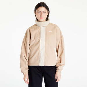 Dámska zimná bunda Nike Sportswear Essential Women's Woven Fleece-Lined Jacket Hemp/ Sanddrift/ White