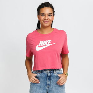 Dámske tričko Nike W NSW Tee Essential Crop Icon tmavoružové