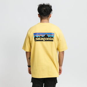 Tričko s krátkym rukávom Patagonia M's P6 Logo Responsibili Tee žluté