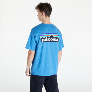 Tričko s krátkym rukávom Patagonia P-6 Logo Responsibili-Tee Anacapa Blue