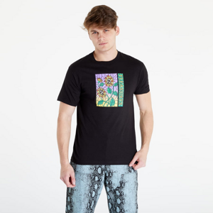 Tričko s krátkym rukávom PLEASURES Glass T-shirt black stone washed no length