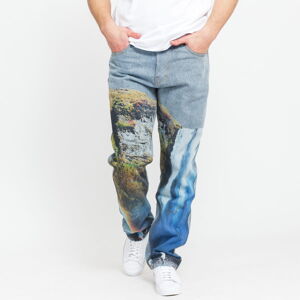Jeans PLEASURES Prelude Printed Denim Pant denim blue