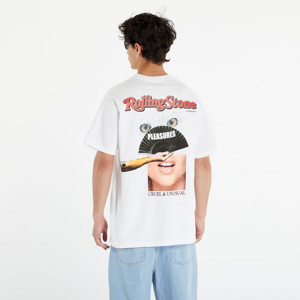 Tričko s krátkym rukávom PLEASURES Rolling Stone T-Shirt White