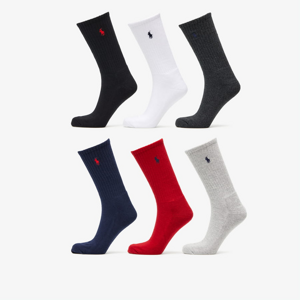 Ponožky Polo Ralph Lauren Crew 6 Pack viacfarebné