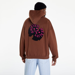 Mikina PREACH Oversized Smile Patch Hoodie GOTS Hnedá