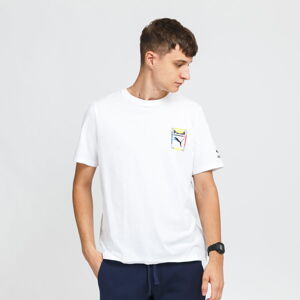 Tričko s krátkym rukávom Puma Graphic Tee Box Logo biele