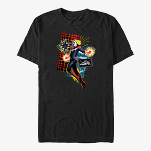 Queens Captain Marvel: Movie - 90s Grunge Patch Marvel Unisex T-Shirt Black