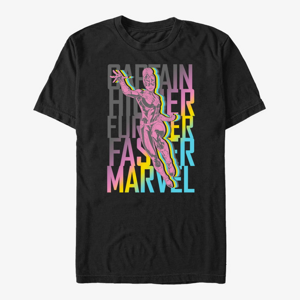 Queens Captain Marvel: Movie - Marvel Fly Stack Unisex T-Shirt Black