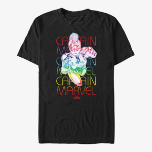 Queens Captain Marvel: Movie - Rainbow Power Unisex T-Shirt Black