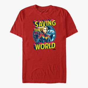 Queens Captain Marvel: Movie - Save Me Unisex T-Shirt Red