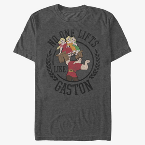 Queens Disney Beauty & The Beast - Gaston Lift Unisex T-Shirt Dark Heather Grey