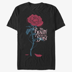 Queens Disney Beauty & The Beast: Live Action - Logo Rose Unisex T-Shirt Black