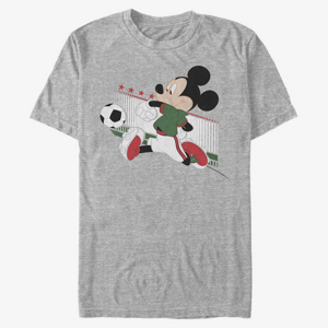 Queens Disney Classic Mickey - Mexico Kick Unisex T-Shirt Heather Grey