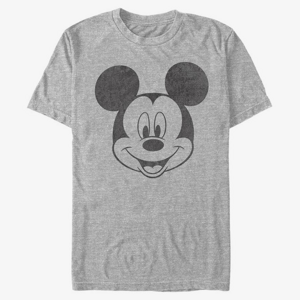 Queens Disney Classic Mickey - Mickey Face Unisex T-Shirt Heather Grey