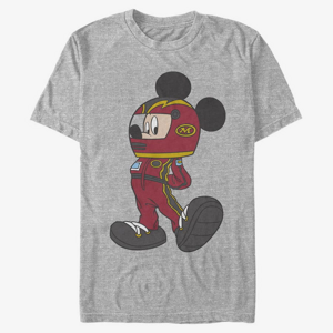 Queens Disney Classic Mickey - Mickey Racecar Driver Unisex T-Shirt Heather Grey