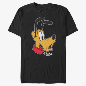 Queens Disney Classic Mickey - Pluto Big Face Unisex T-Shirt Black