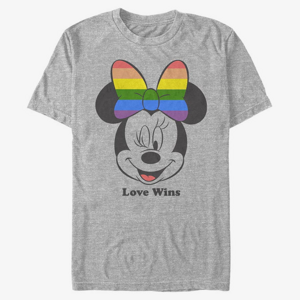 Queens Disney Classics Mickey Classic - Love Wins Unisex T-Shirt Heather Grey