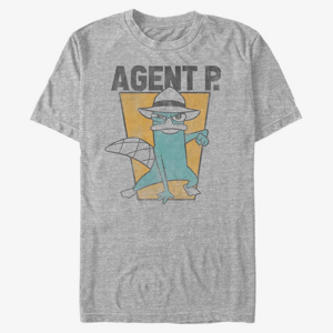 Queens Disney Classics Phineas And Ferb - Agent P Unisex T-Shirt Heather Grey