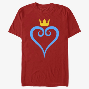 Queens Disney Kingdom Hearts - Heart and Crown Unisex T-Shirt Red