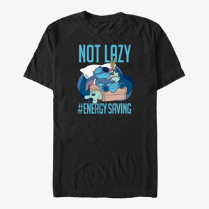 Queens Disney Lilo & Stitch - Lazy Energy Unisex T-Shirt Black