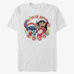 Queens Disney Lilo & Stitch - Lilo and Stitch Holiday Unisex T-Shirt White
