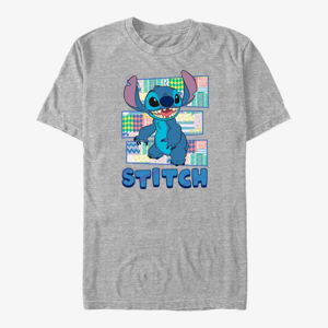 Queens Disney Lilo & Stitch - STITCH CHARACTER SHIRT WITH PATTERN Unisex T-Shirt Heather Grey
