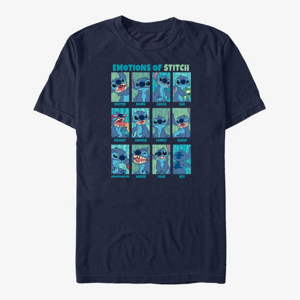 Queens Disney Lilo & Stitch - Stitch Emotion Unisex T-Shirt Navy Blue